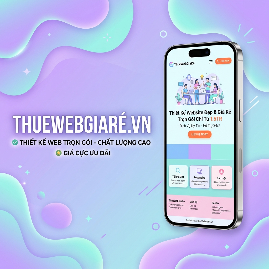 Mẫu giao diện web điện thoại di động ThueWebGiaRe.vn